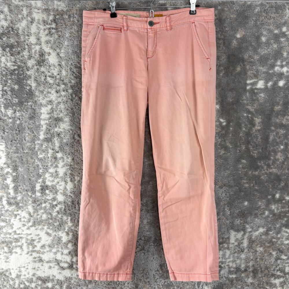 Pilcro Petite Size 29P Hyphen Flat Front‎ Chino Pants Pink Button Zip Casual